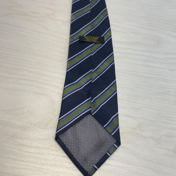 Kailong Tie Mens Necktie Silk Striped Formal Classic Business Dress - Picture 3 of 7